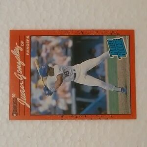 Juan Gonzalez Rookie Baseball Card 1990